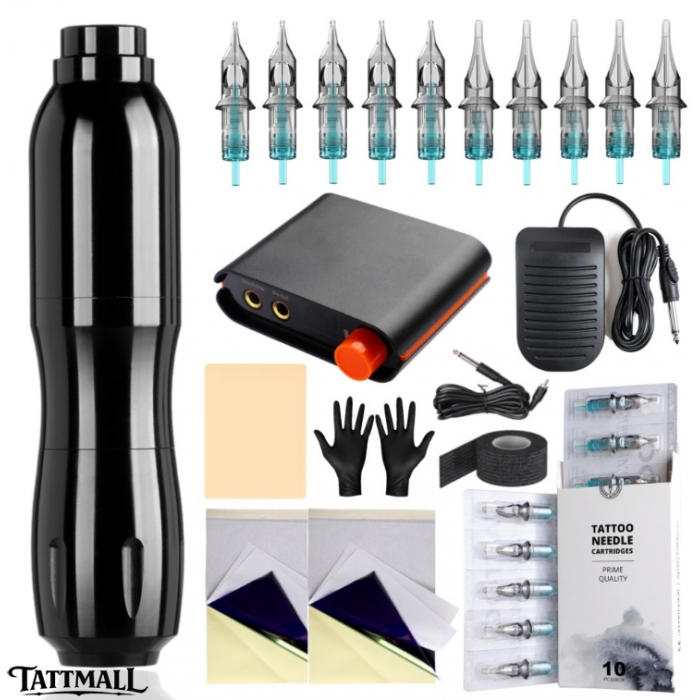 Tattoo Machine Kit TBP56P107 Stroke Wireless Tattoo Machine with 1 Batteries & 10PCS Cartridges Tattoo Machine Kit TBP56P107 Stroke Wireless Tattoo Machine with 1 Batteries & 10PCS Cartridges